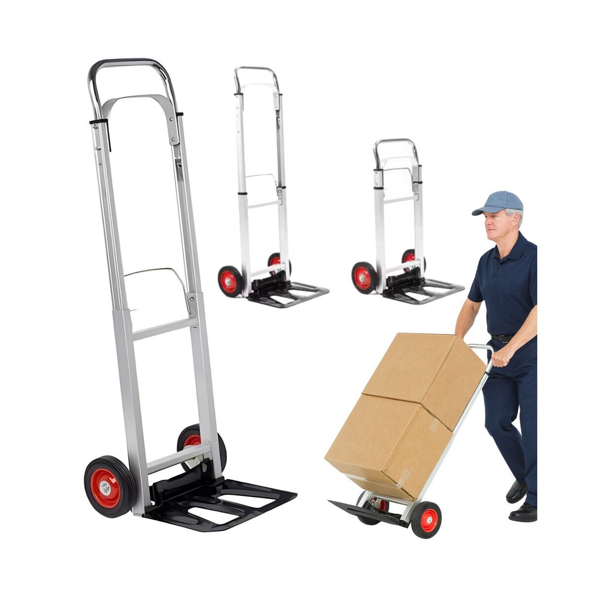 Wisam Transportkarren Transportwagen klappbar Aluminium 90 kg faltbar