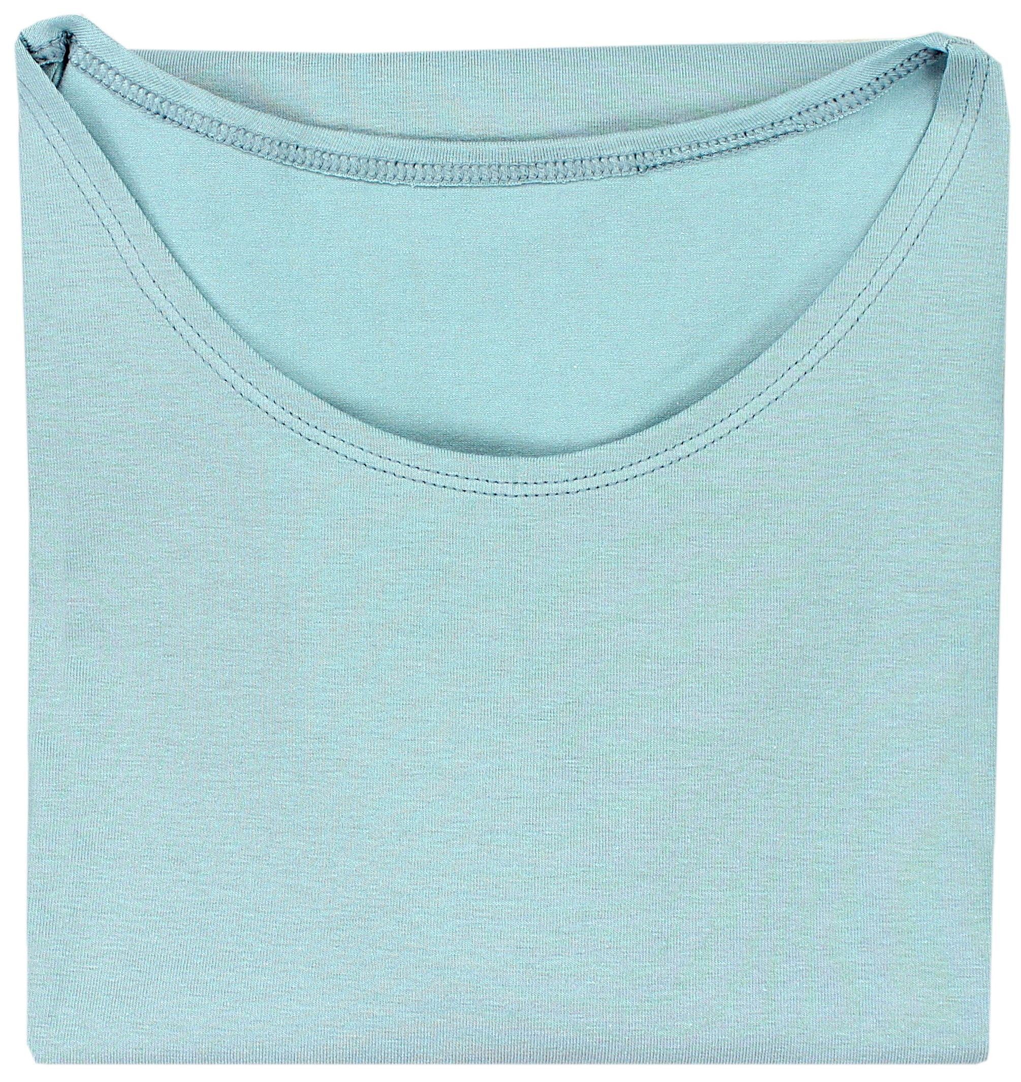 Alkato Longshirt Alkato Damen Langarm Shirt mit O-Ausschnitt