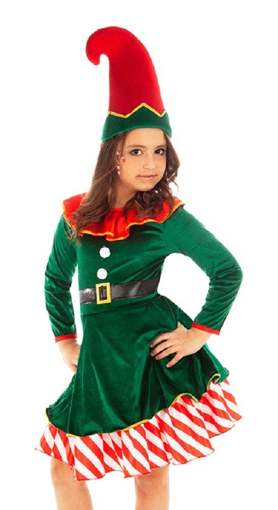 Kostüm Weihnachtselfe Wichtel Zwergen Kostüm für Mädchen