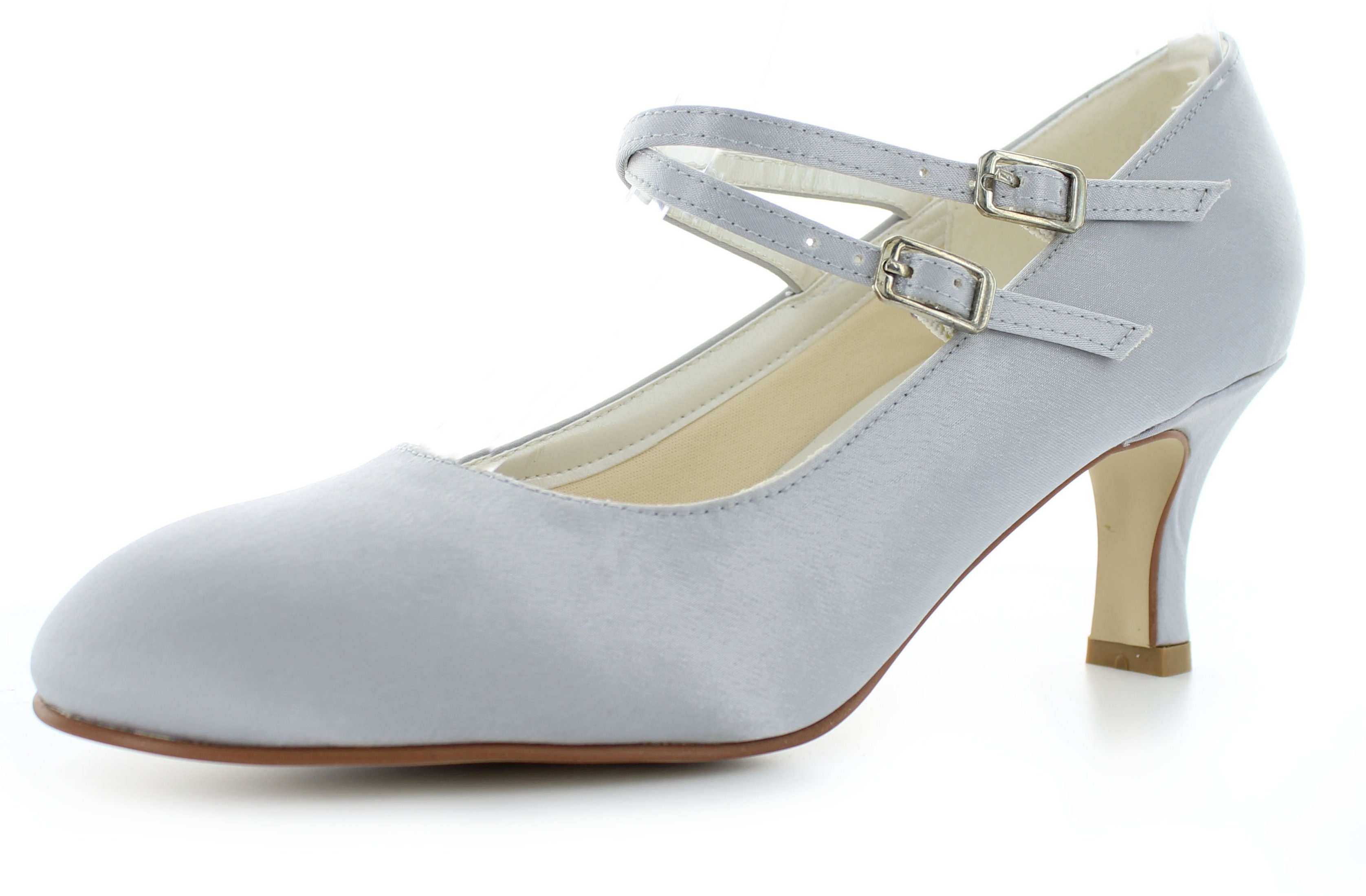 White Lady 251 bequeme Spangenpumps aus Satin Spangenpumps