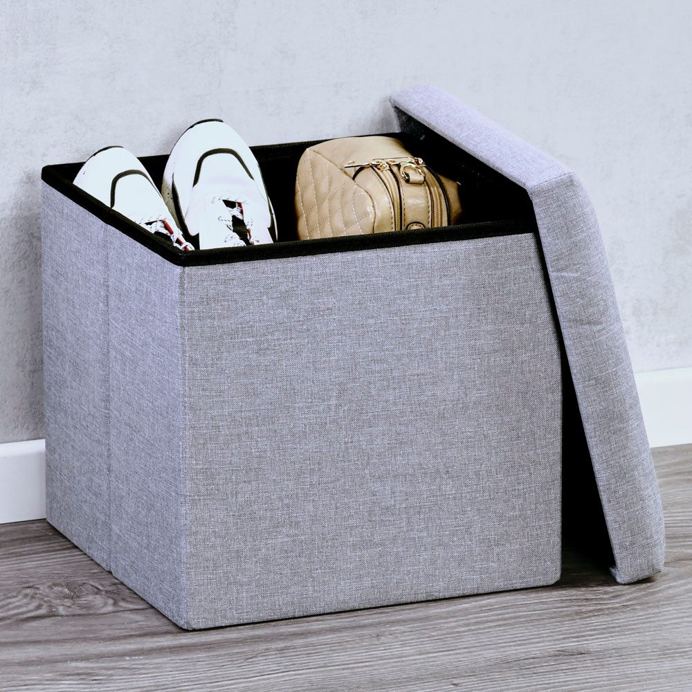 KESPER® Sitzhocker KESPER Sitzhocker-Box, grau, Deckel abnehmbar