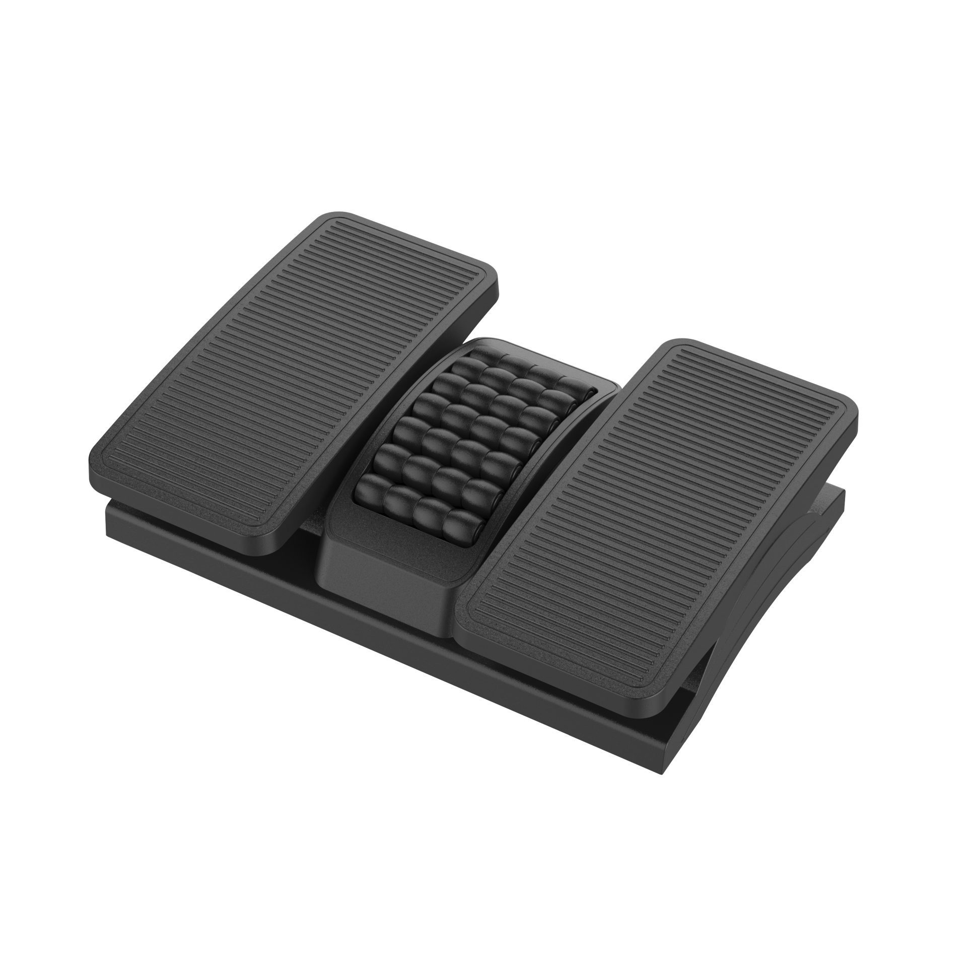 Platinet Fußstütze Ergonomischer Fußhocker mit individuellen Fuß-Einstellungen, Massagerollen und rutschfeste Fläche für ergonomisches Sitzen