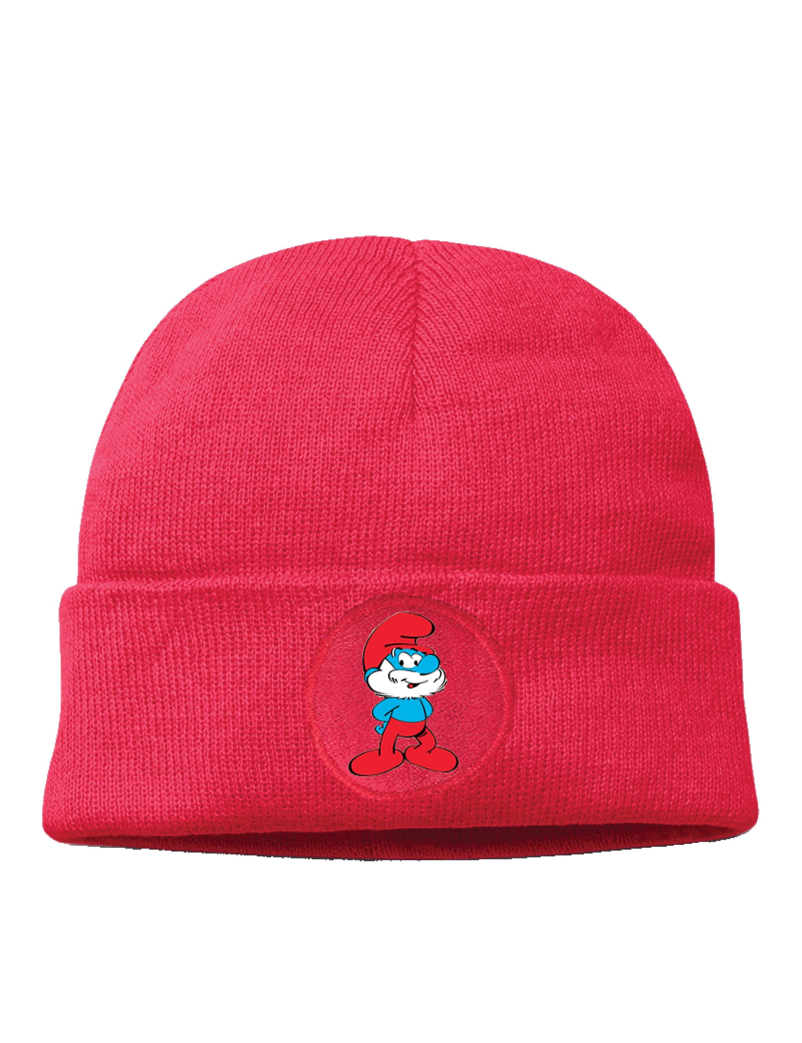 Beanie Herren Papa Schlumpf Beanie Mütze Wintermütze für Männer