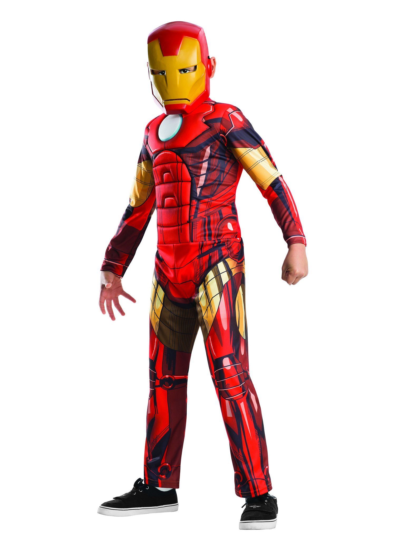 Rubie´s Kostüm Comic Iron Man, Gepolstertes Marvel Superheldenkostüm im  Comic-Stil