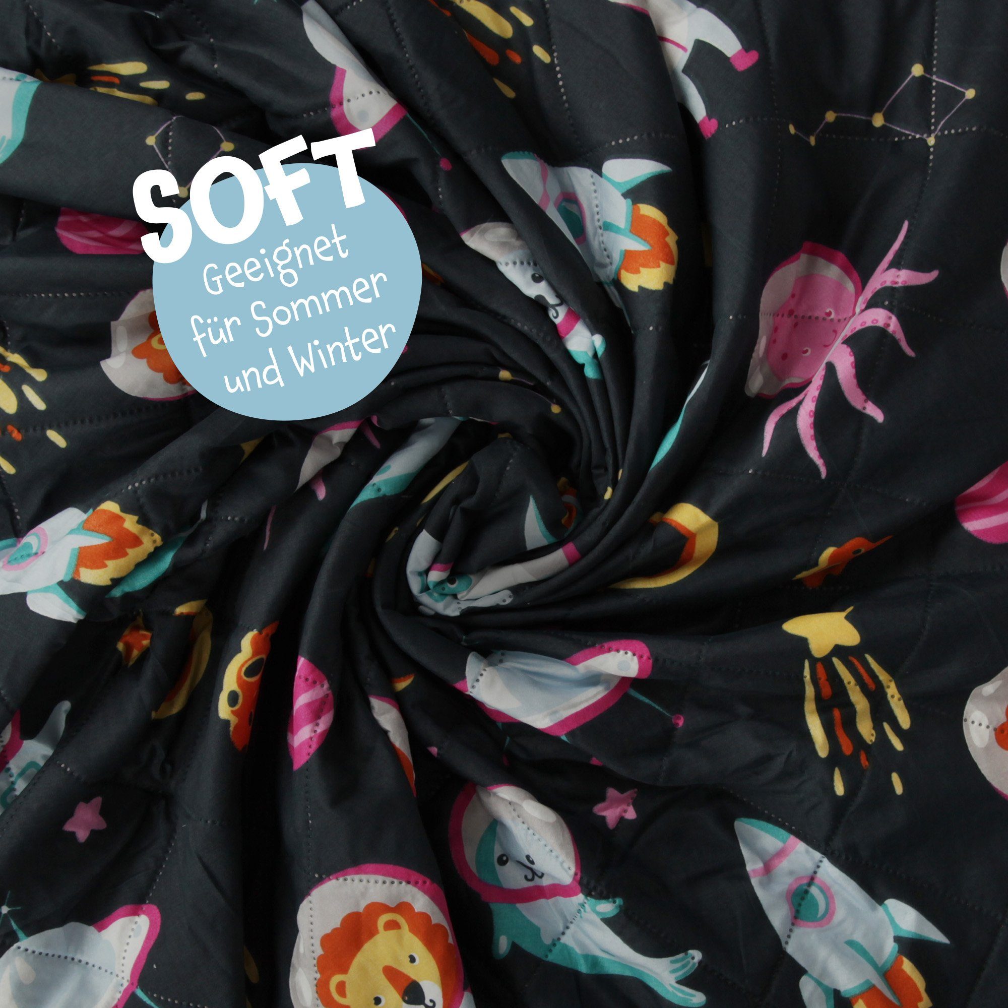 Bestlivings Tagesdecke für Kinderbetten 170x210 cm, Bettüberwurf, 100% Polyester, maschinenwaschbar bei 30°C