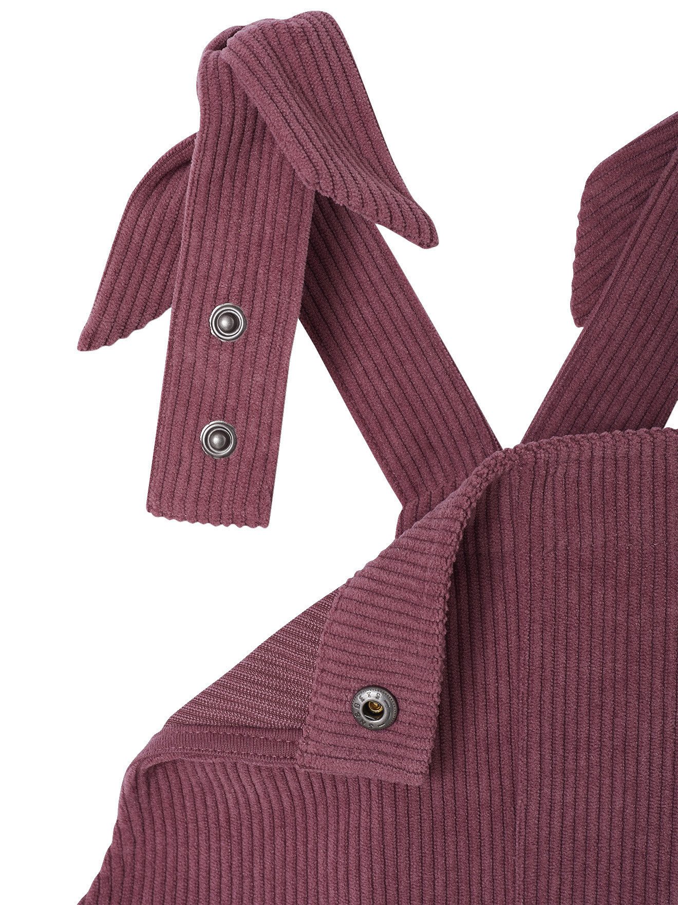 vertbaudet Jumpsuit Mädchen Samt-Latzhose mit weitem Bein