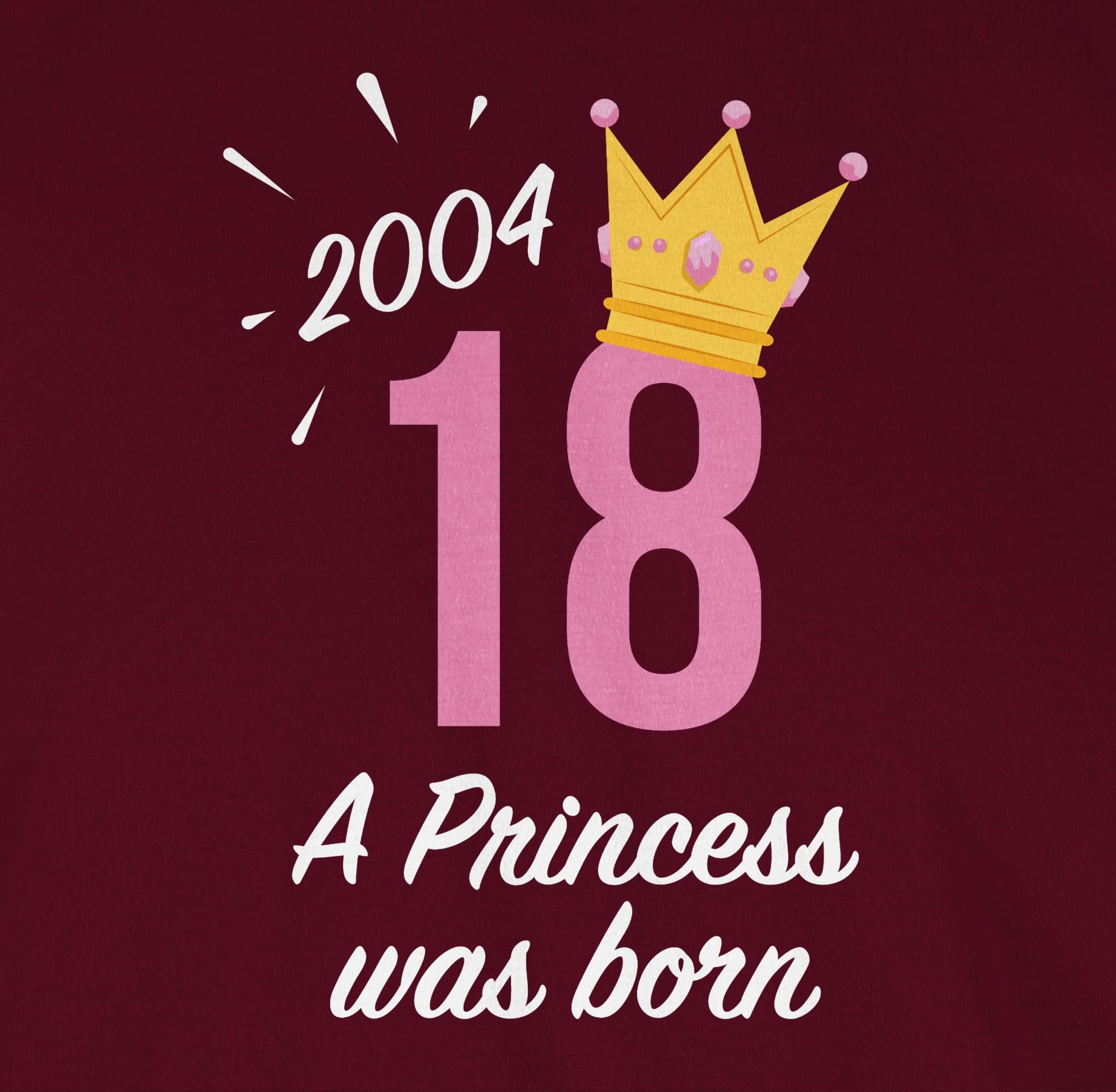 Damen Shirts Shirtracer T-Shirt Achtzehnter Geburtstag Mädchen Princess 2004 - 18. Geburtstag - Damen T-Shirt mit V-Ausschnitt