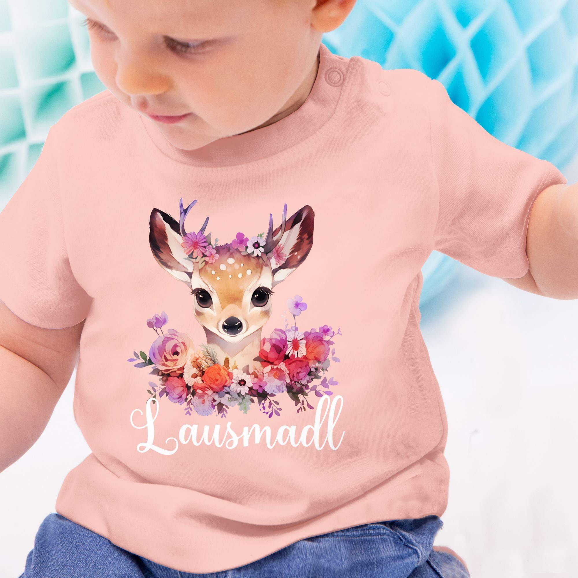 Lausmadl Lausmädchen Babyrosa Shirtracer T-Shirt Lausmadel Oktoberfest für Lausdrindl 1 Baby Outfit Mode