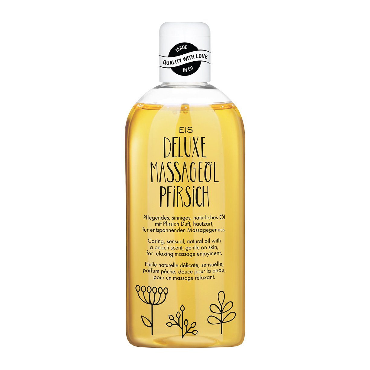Gleit- & Massageöl EIS Deluxe Massageöl, 250ml, Pfirsich-Duft, aus pflegenden Ölen