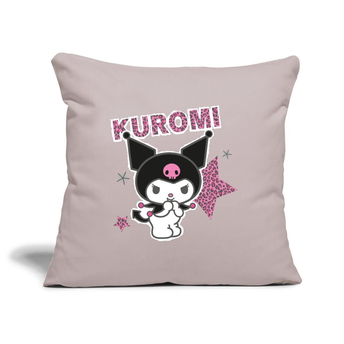 Spreadshirt Kissenbezug Kuromi Mit Schriftzug Leo Stil Kissenbezug 45x45 cm