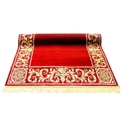 Designteppich Luxus Teppich Wohnzimmer Barock schwarz gold beige oder rot kurzflor, Belle Arti, Rechteckig