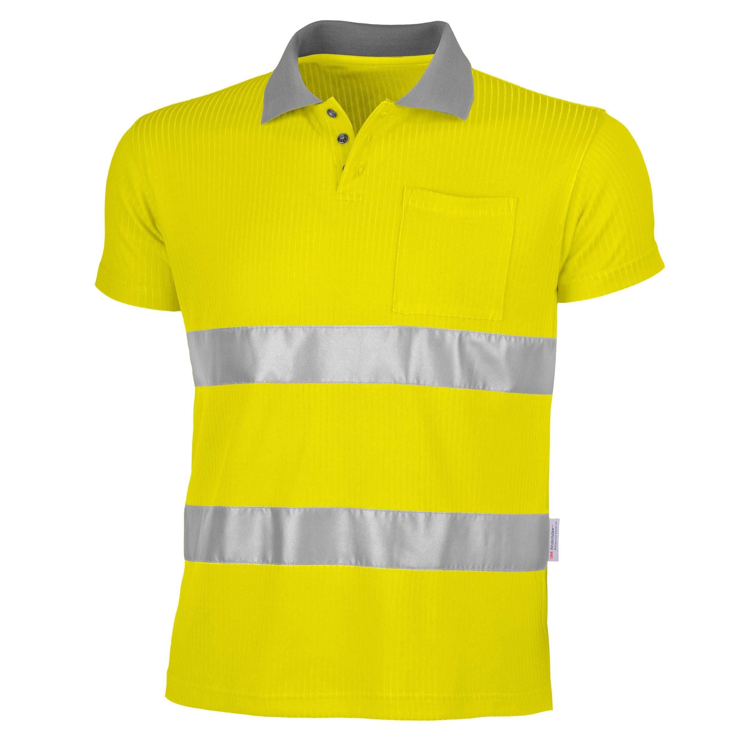 QUALITEX HIGH QUALITY WORKWEAR Poloshirt signal Warnschutz-Arbeitsshirt für PROfessionals warngelb