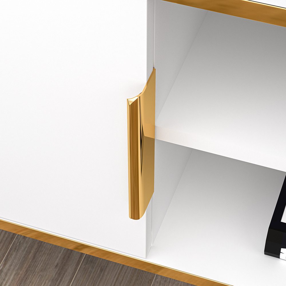 Lomadox Wohnwand VLORA-131, (2-St., Vitrine Lowboard), günstig online kaufen