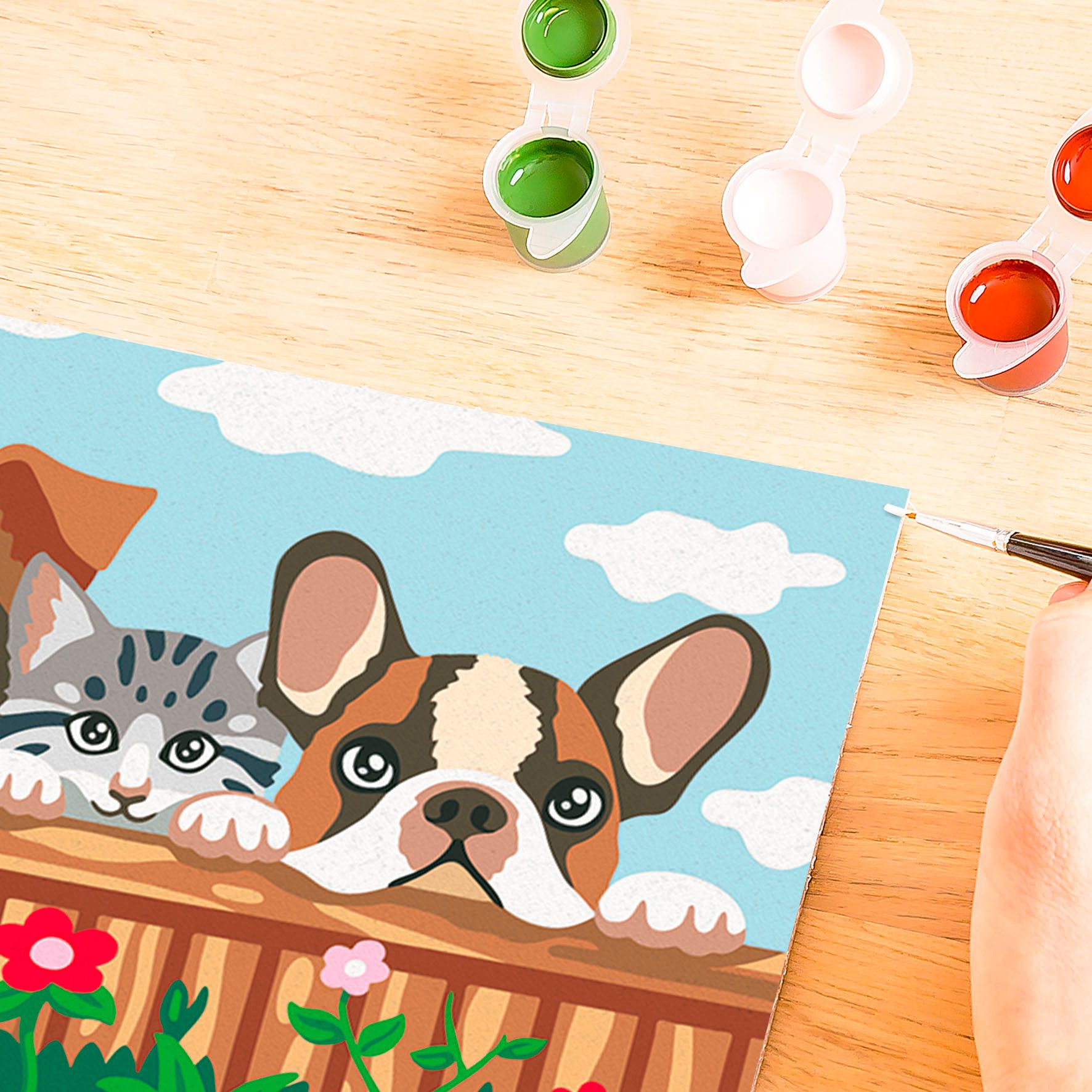 Ravensburger Malen nach Zahlen CreArt, Hunde und Katze, Made in Europe