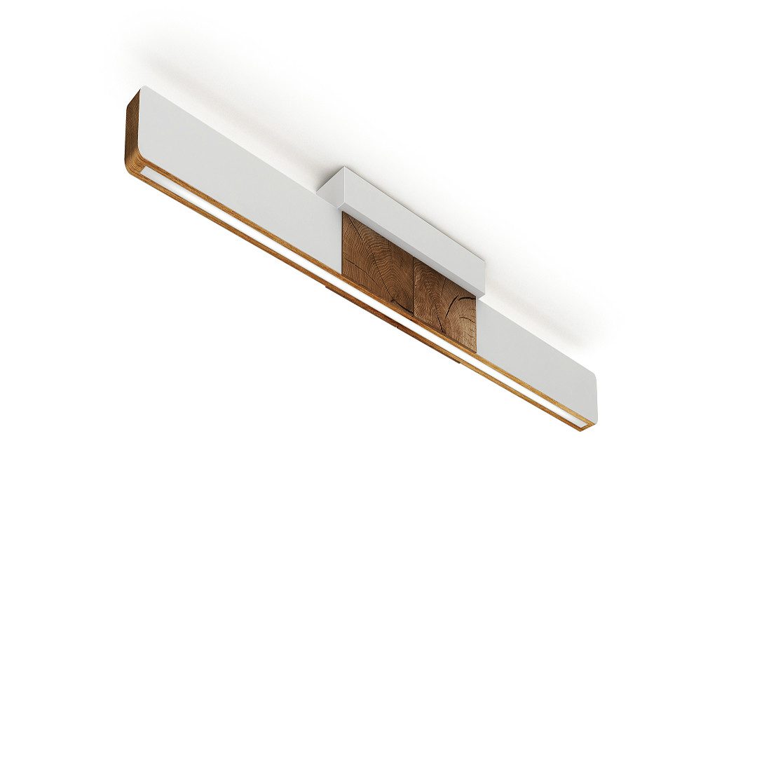 HerzBlut LED Deckenleuchte Lana del bianco, Alu LED-Leiste Acryl, satiniert