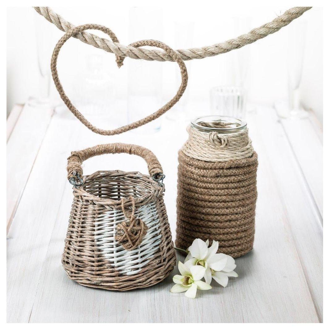Levandeo® Glasbild, levandeo Glasbild 30x30cm Wandbild Glas Wanddeko Shabby Chic Herz