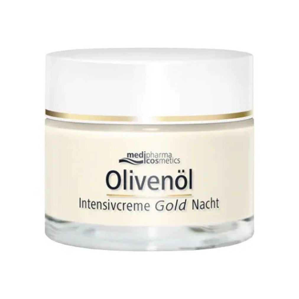 Dr. Theiss Naturwaren Nachtcreme - Olivenöl Intensivcreme Gold ZELL-AKTIV Nachtcreme, Reichhaltige Nachtpflege mit Olivenöl, Lipiden, Kaviarextrakt und Q10
