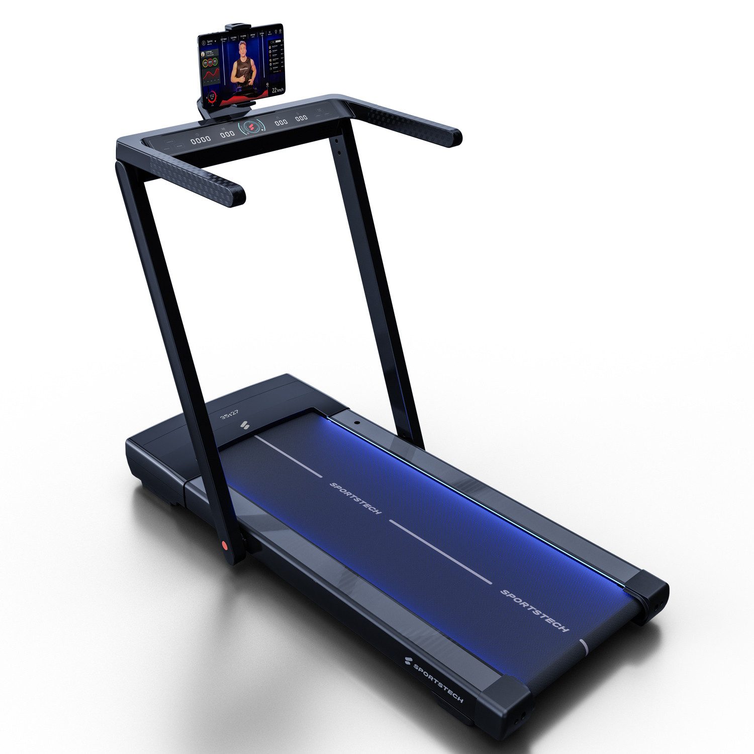 Sportstech Laufband sTread Fold Pro, 7 Farben LEDs, klappbar