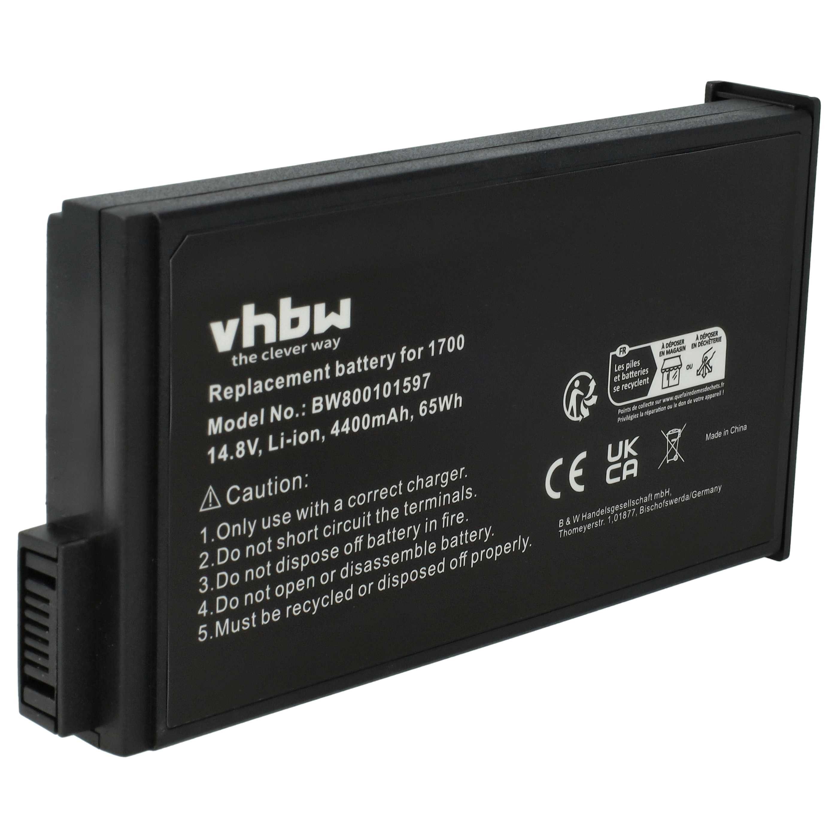 vhbw Akku Ersatz für HP 192835-001, 191259-B21, 196234-B22, 190336-001, Laptop-Akku Akku Li-Ion 4400 mAh (14,4 V, 1 St), Leistungsfähiger Austausch-Akku für Notebook, Wiederaufladbar, Jede