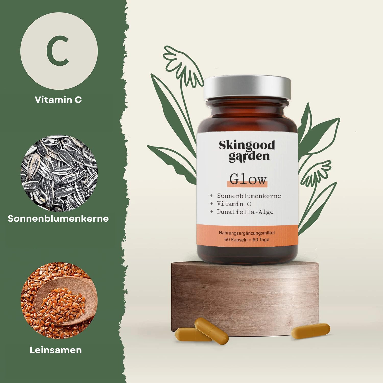 Skingood Garden Skingood Glow - versorgen deine Haut mit Nährstoffen und Vitaminen Kapseln
