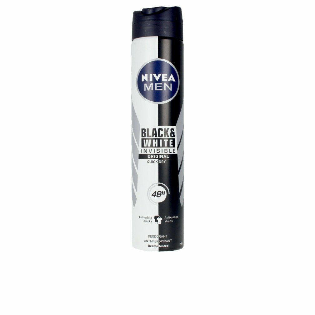 Nivea Deo-Zerstäuber MEN BLACK & WHITE INVISIBLE deo vapo 200 ml