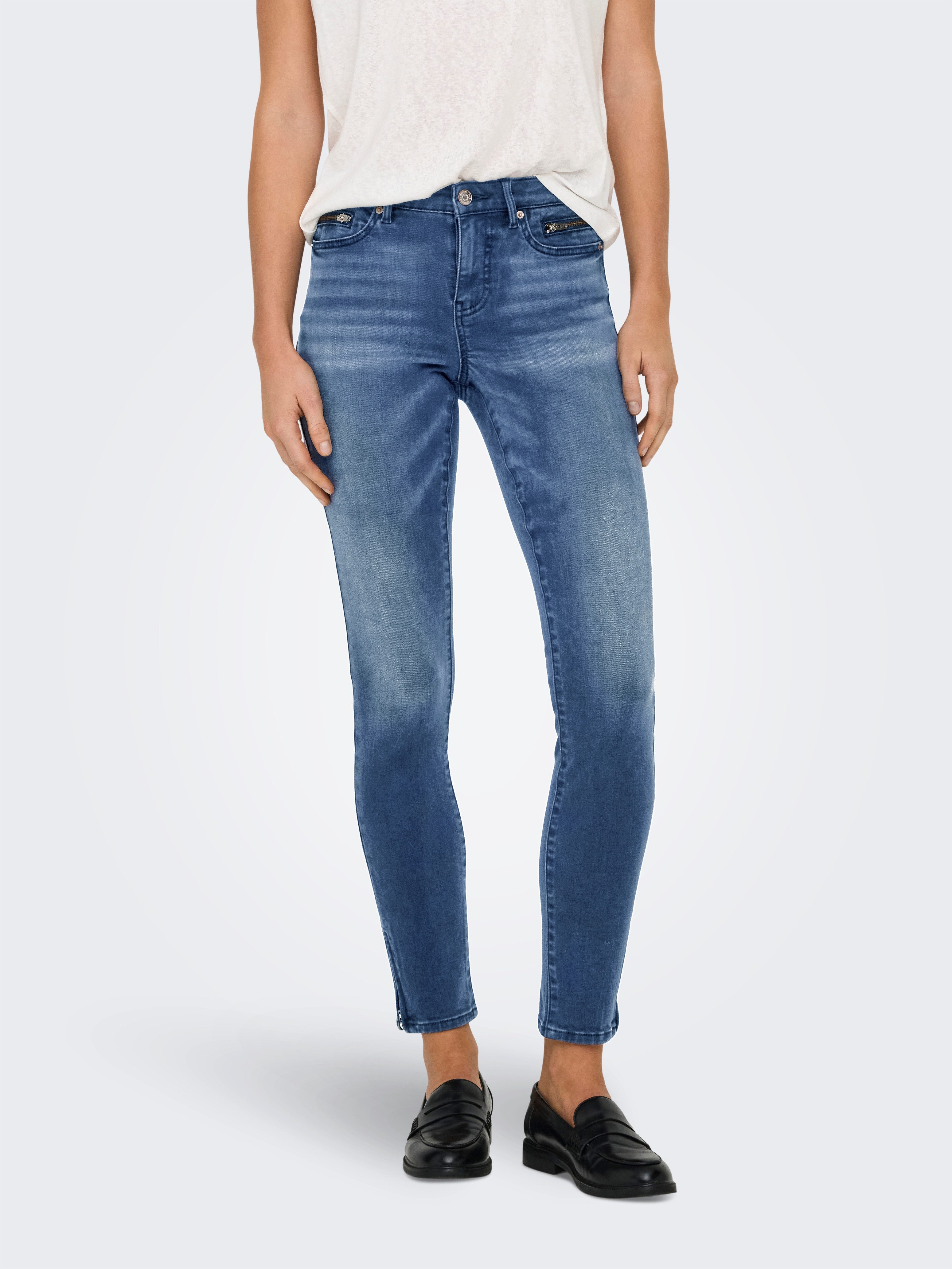 ONLY Skinny-fit-Jeans ONLWAUW MW ZIP SK günstig online kaufen
