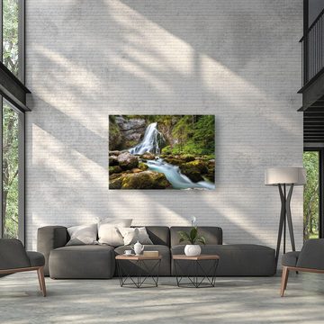 ArtMind XXL-Wandbild WASSERFALL, Premium Wandbilder als Poster & gerahmte Leinwand in verschiedenen Größen, Wall Art, Bild, Canva