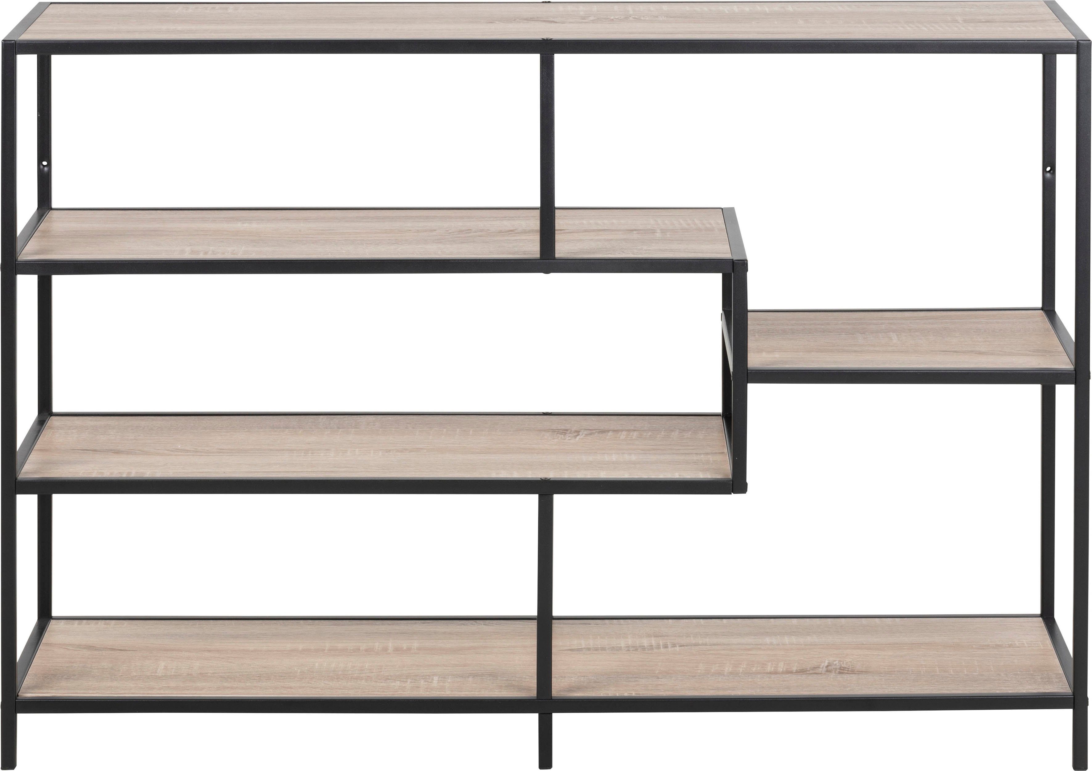 Bücherregal, Höhe Gestell GROUP im 78 cm asymmetrische 4 ACTONA Details, Böden, Industrie-Look,