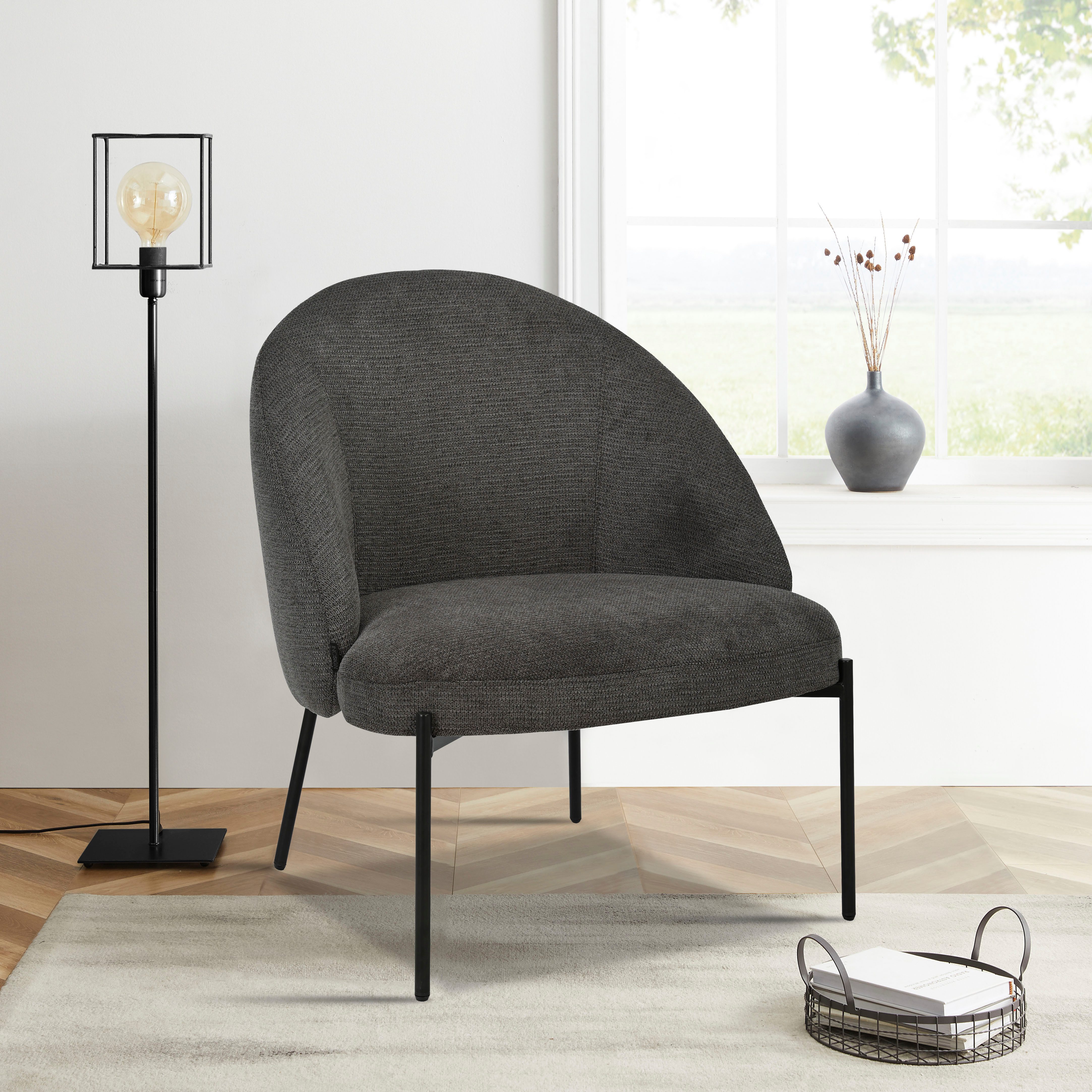 INOSIGN Loungesessel MOVILLE Designstuhl mit filigranen Metallbeinen, Cockt günstig online kaufen