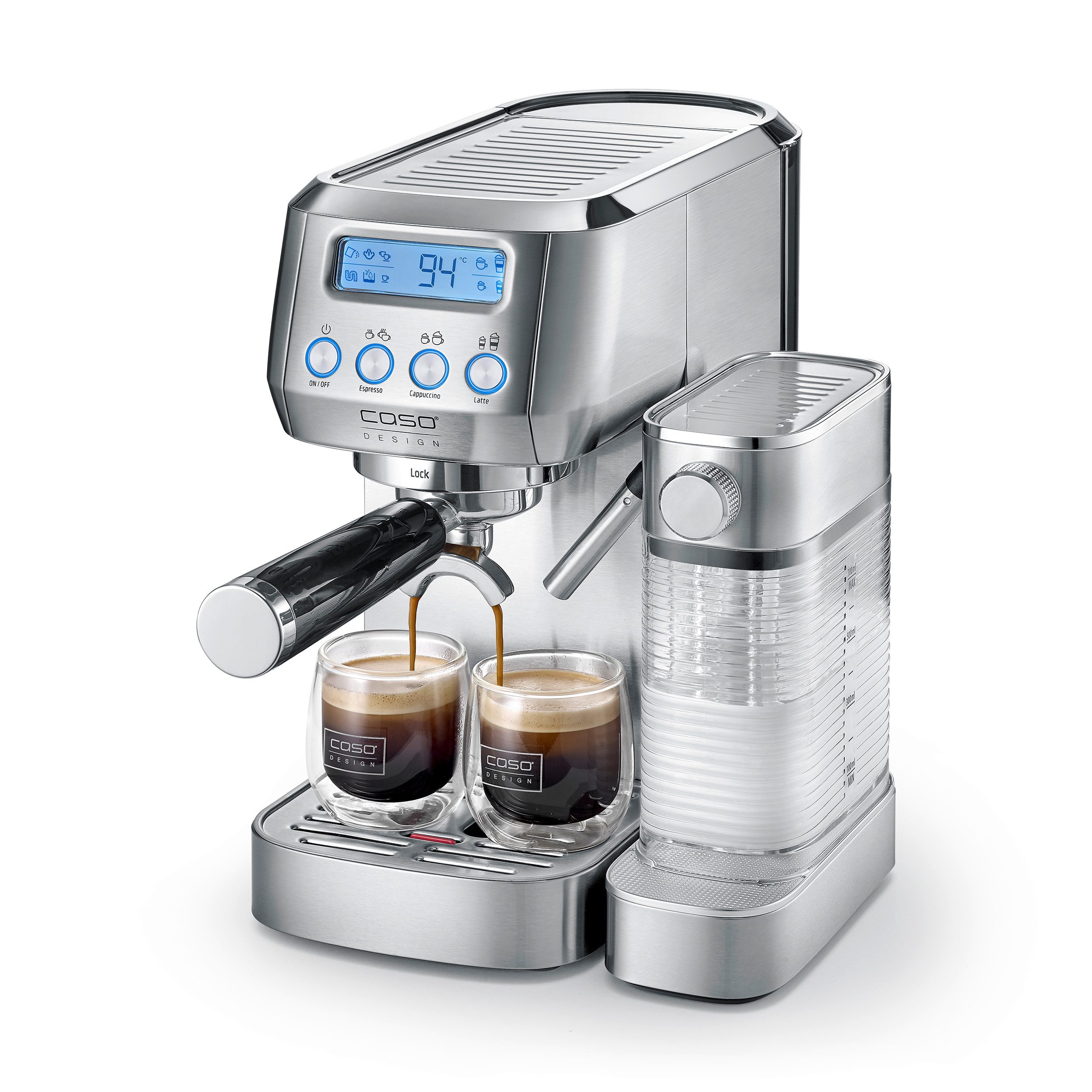Caso Siebträgermaschine EspressoGourmet Latte, 1350 Watt, 20 Bar – Bild 4 von 5