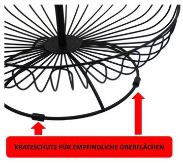 Auroni Etagere, Metall, Obstschale - Obstkorb - Obst Etagere - Aufbewahrung für Gemüse/Snacks - schwarz - 3-stöckig