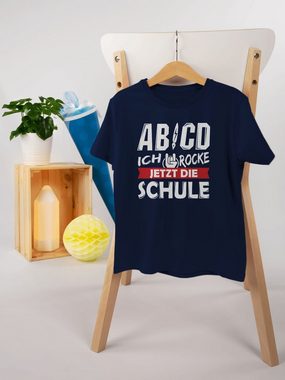 Shirtracer T-Shirt ABCD Ich rocke jetzt die Schule Einschulung Junge Schulanfang Geschenke