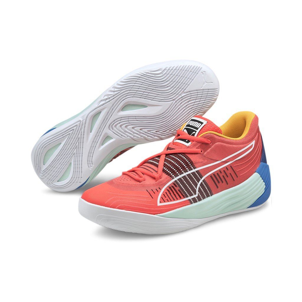 PUMA Hallen-Indoorschuhe Fusion Nitro rot/bunt Herren Badmintonschuh