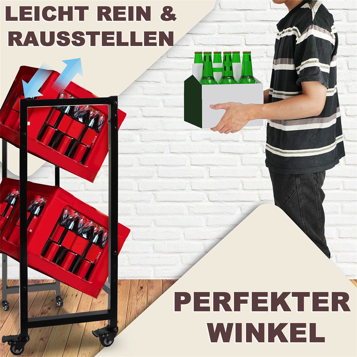 XDeer Standregal Metall Getränkeregale mit 3 günstig online kaufen