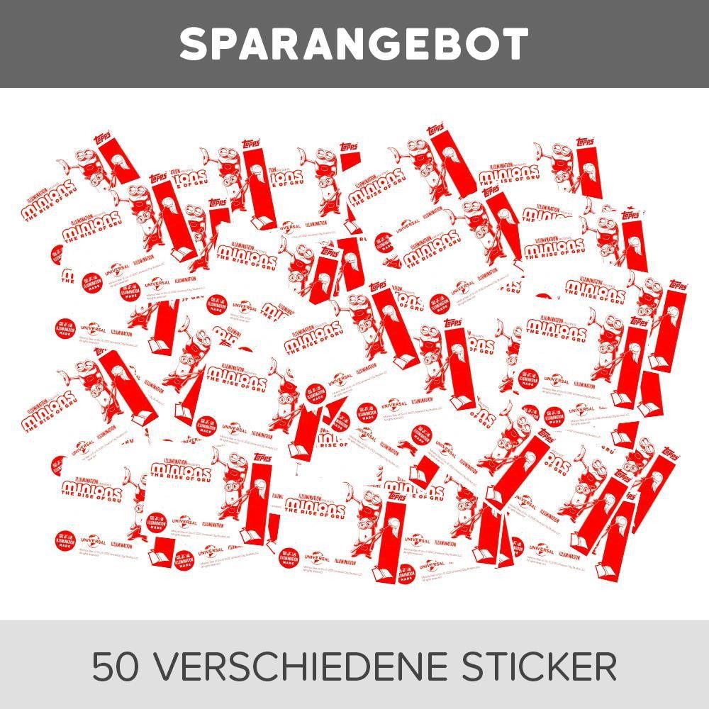 Minions Sammelkarte Minions Auf der Suche nach dem Mini-Boss 50 Verschiedene Sticker