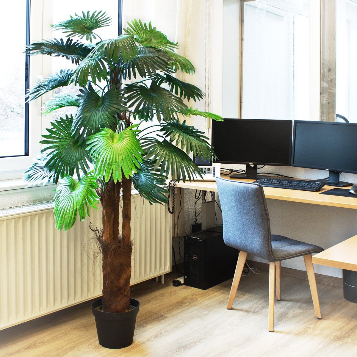 Kunstpalme Palme Palmenbaum Fächerpalme Kunstpflanze Künstliche Pflanze 180 günstig online kaufen