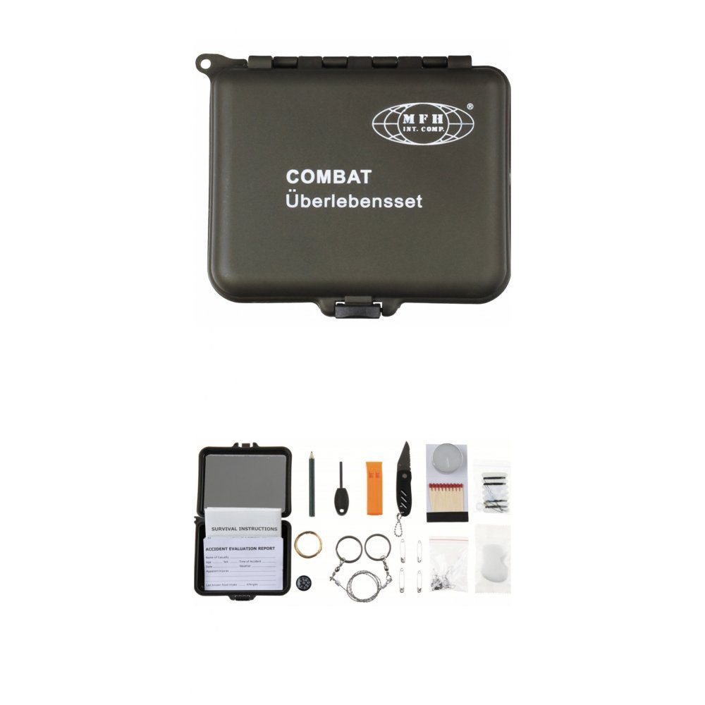 Combat (Set) Überlebensset, Multitool wasserdichte Box, MFH