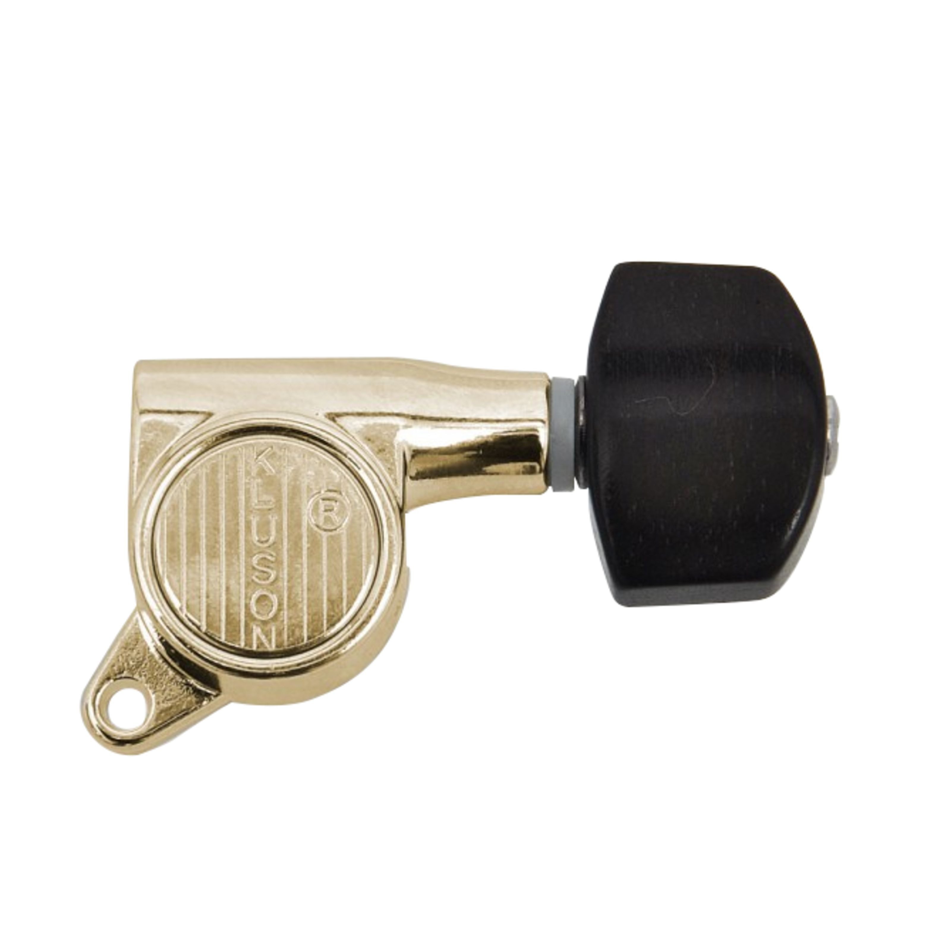 Kluson Gitarrenmechanik-Set, (ersatzteile für Gitarren, Mechaniken), MS6EG Round Backs Ebony 6L Gold - Gitarren Mechanik