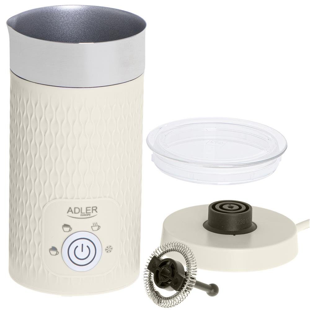 Adler Milchaufschäumer AD 4495, 500,00 W, Aufschäumen und Erhitzen beige Antihaftbeschichtung