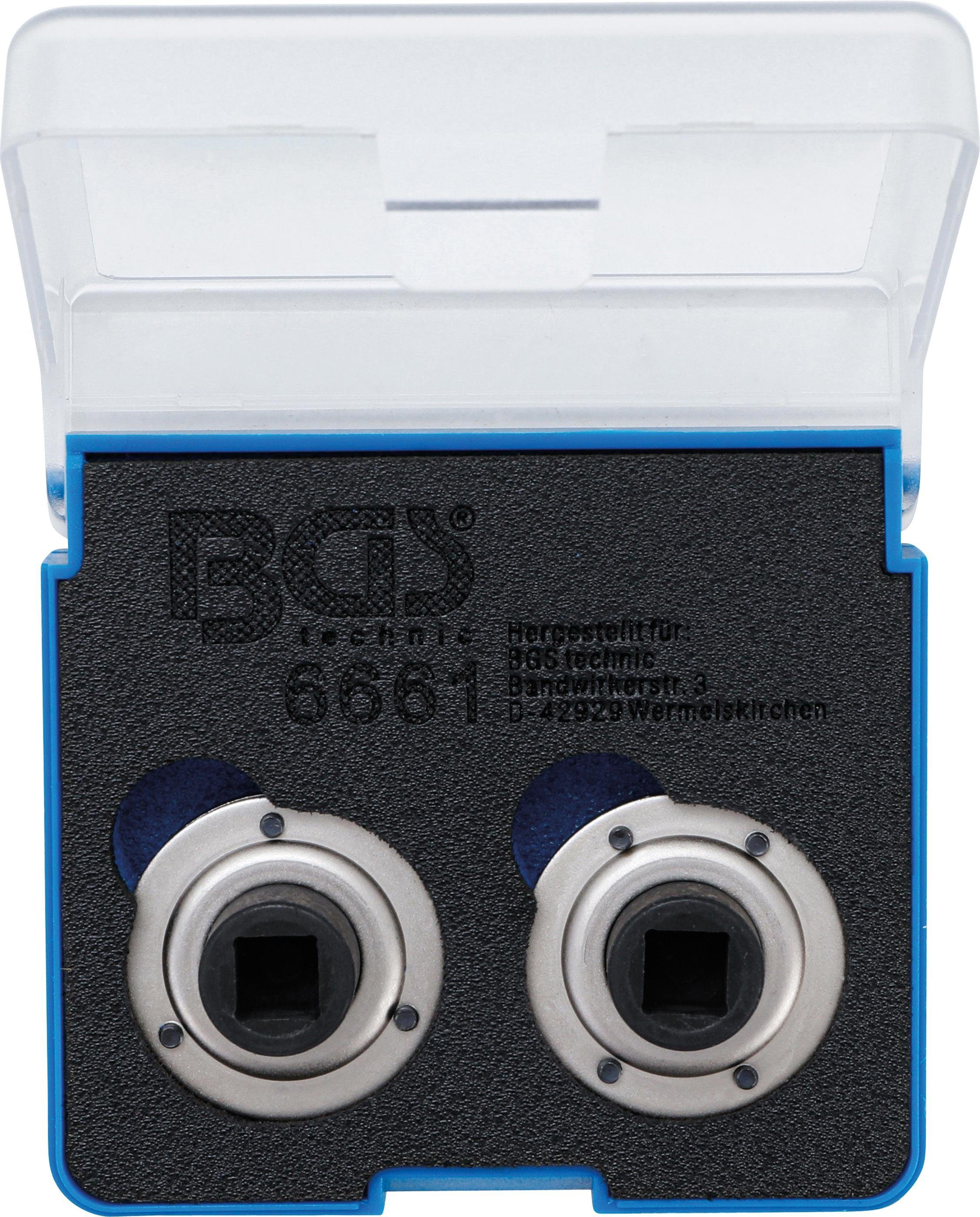 BGS technic Bremsscheibe Bremskolben-Rückstelladapter-Satz, universal, mit  2 & 3 Stiften,