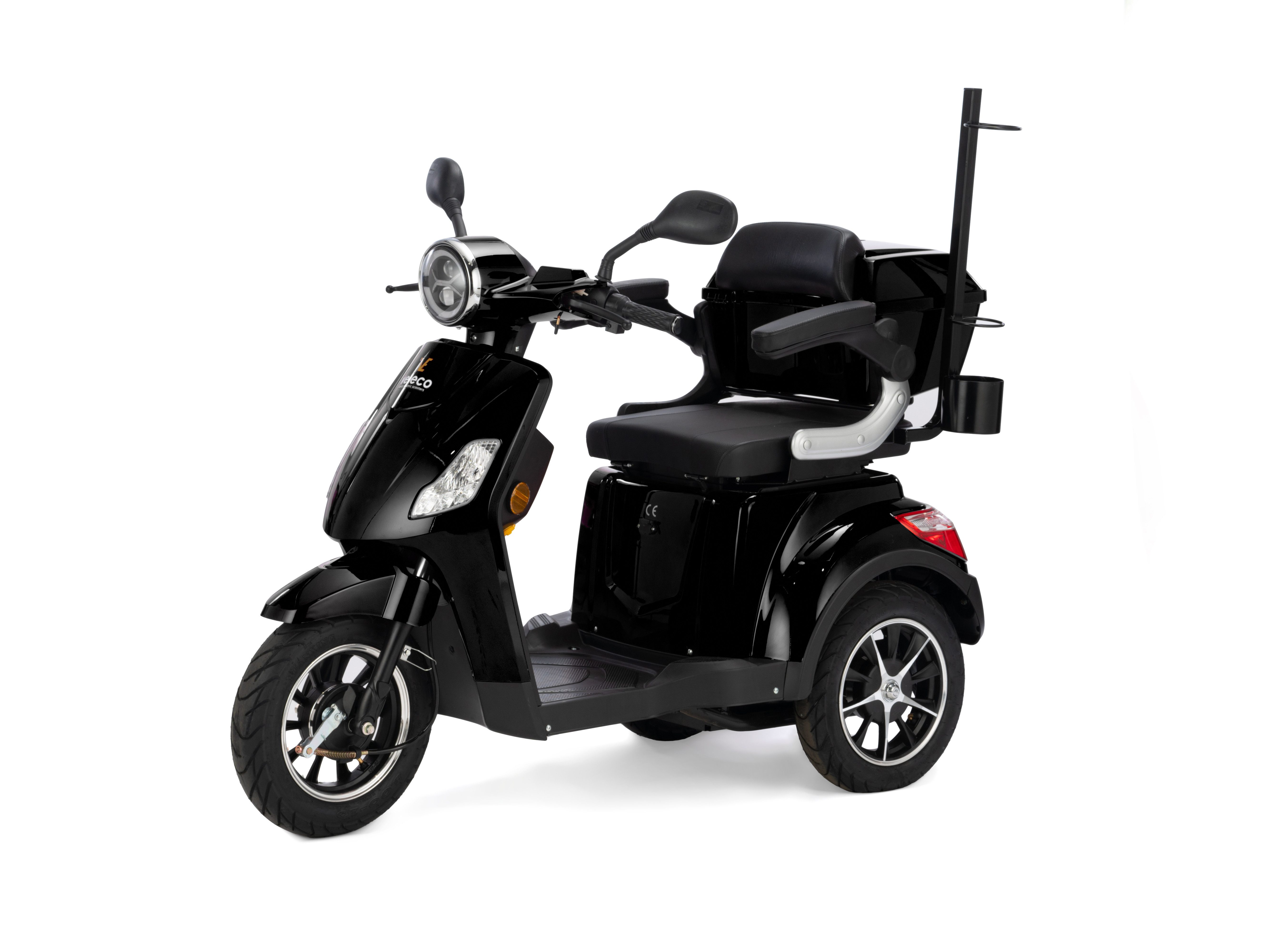 Veleco Elektromobil Veleco Draco - 3 Rad Mobilitätsroller -Seniorenmobil - Rückwärtsgang, 12,00 km/h, Gehstockhalterung - Elektromagnetische Bremse