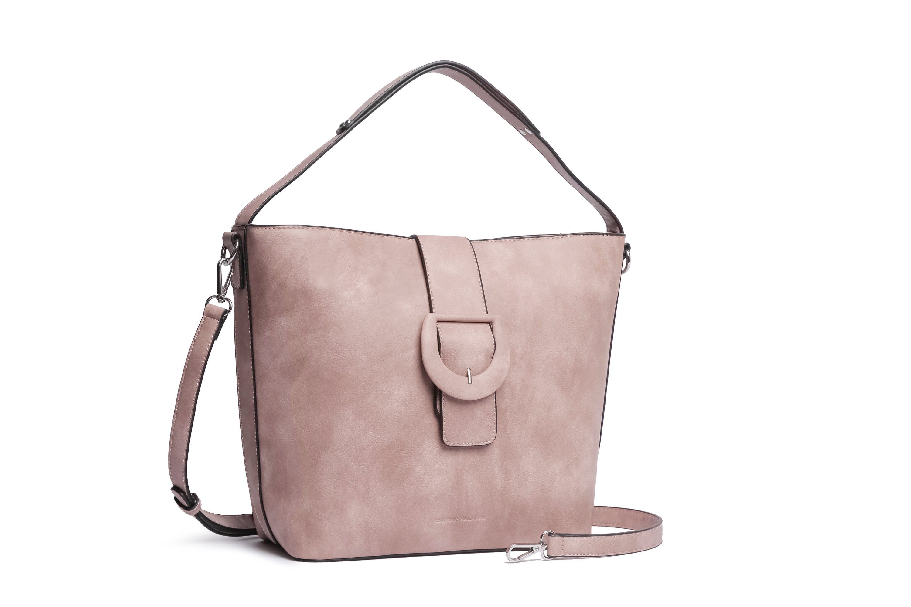 COLLEZIONE ALESSANDRO Schultertasche Raffi, aus griffechtem Lederimitat rosa