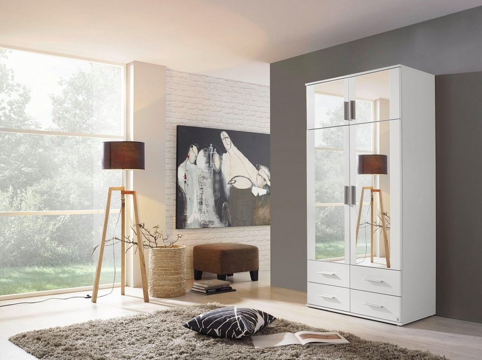 Produktbild von NOVEL Kleiderschrank 5-türig Hochglanz-Weiß Kaufen