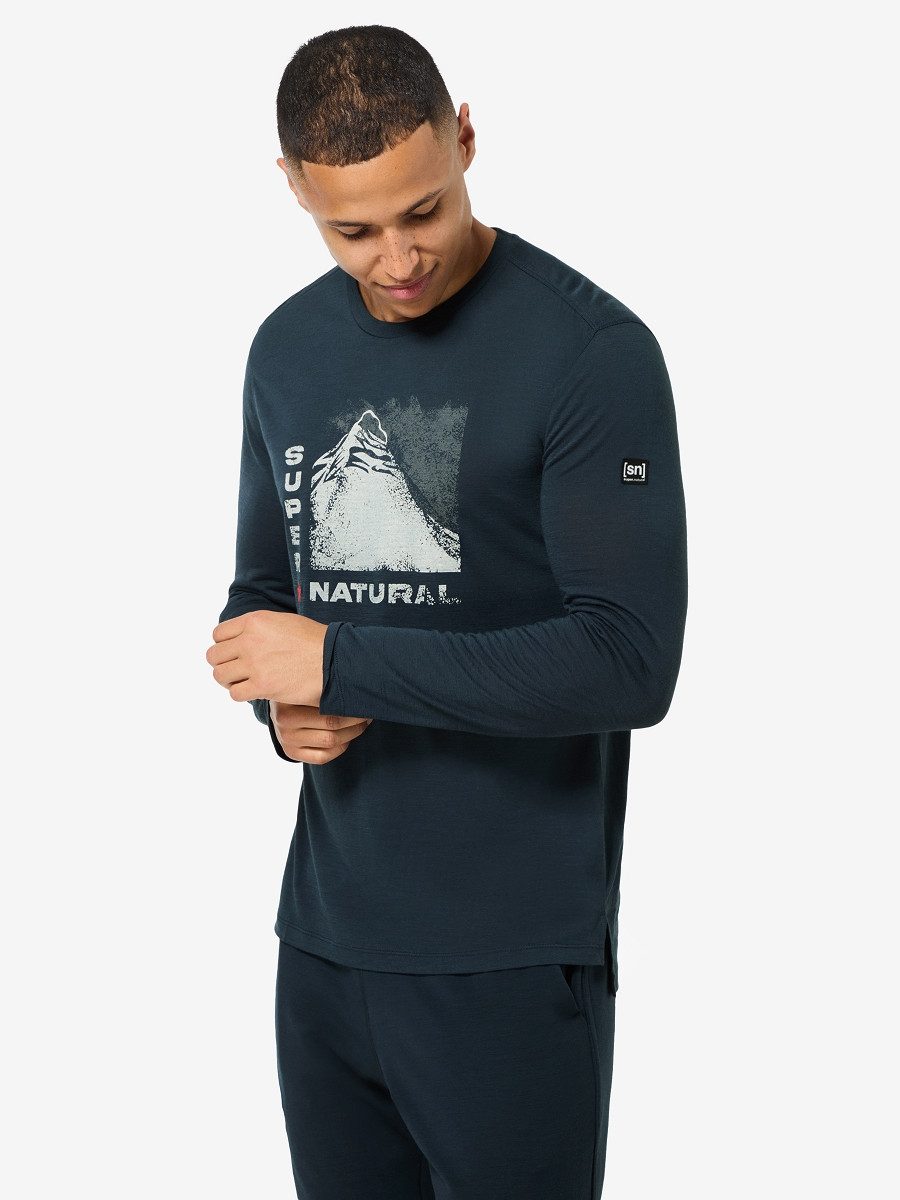 SUPER.NATURAL Langarmshirt für Herren, Merino M günstig online kaufen