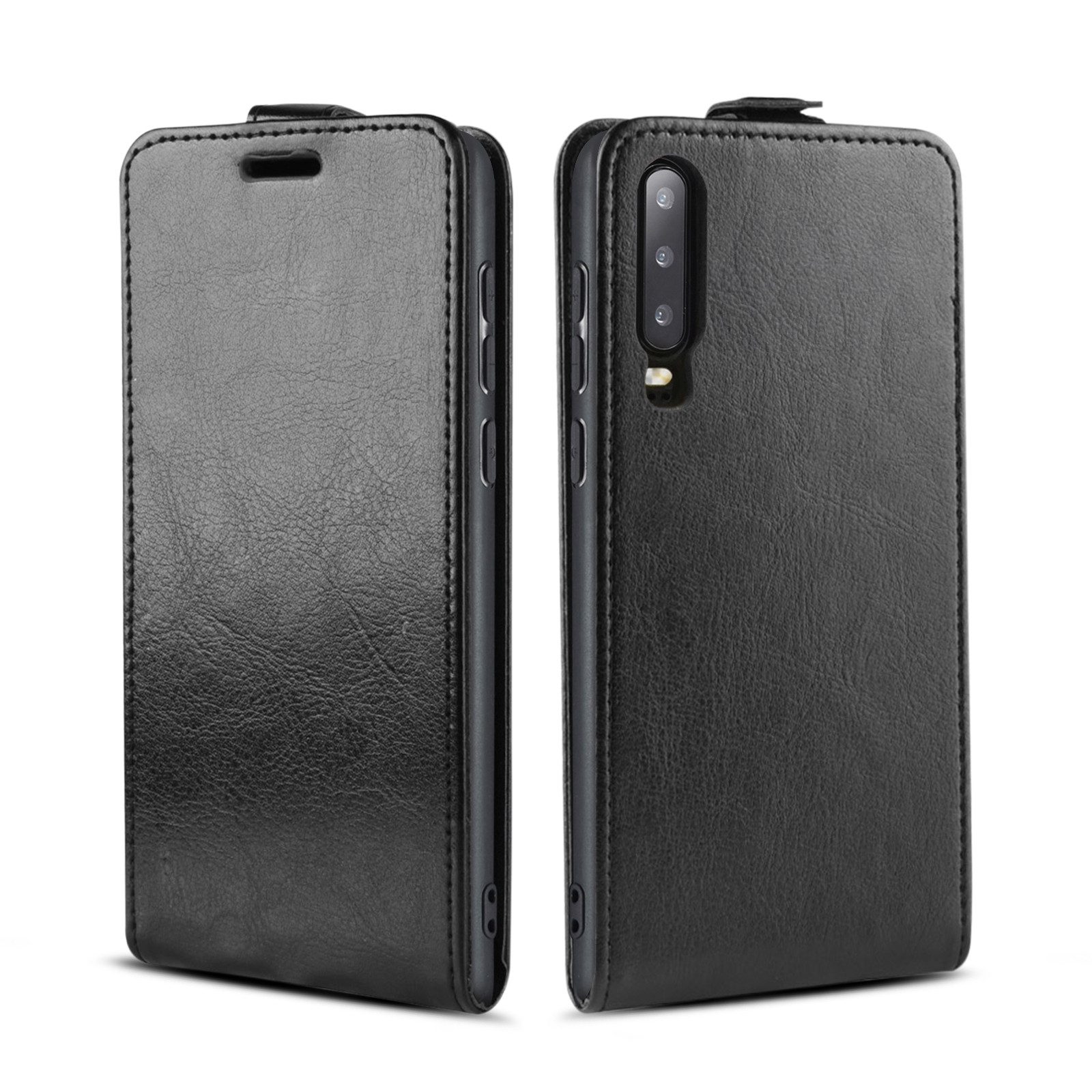 Tec-Expert Handyhülle Klapp Hülle für Huawei P30 6.1 Zoll, 6.1", Tasche Klapphülle Case mit Kartenfach Fliphülle vertikal