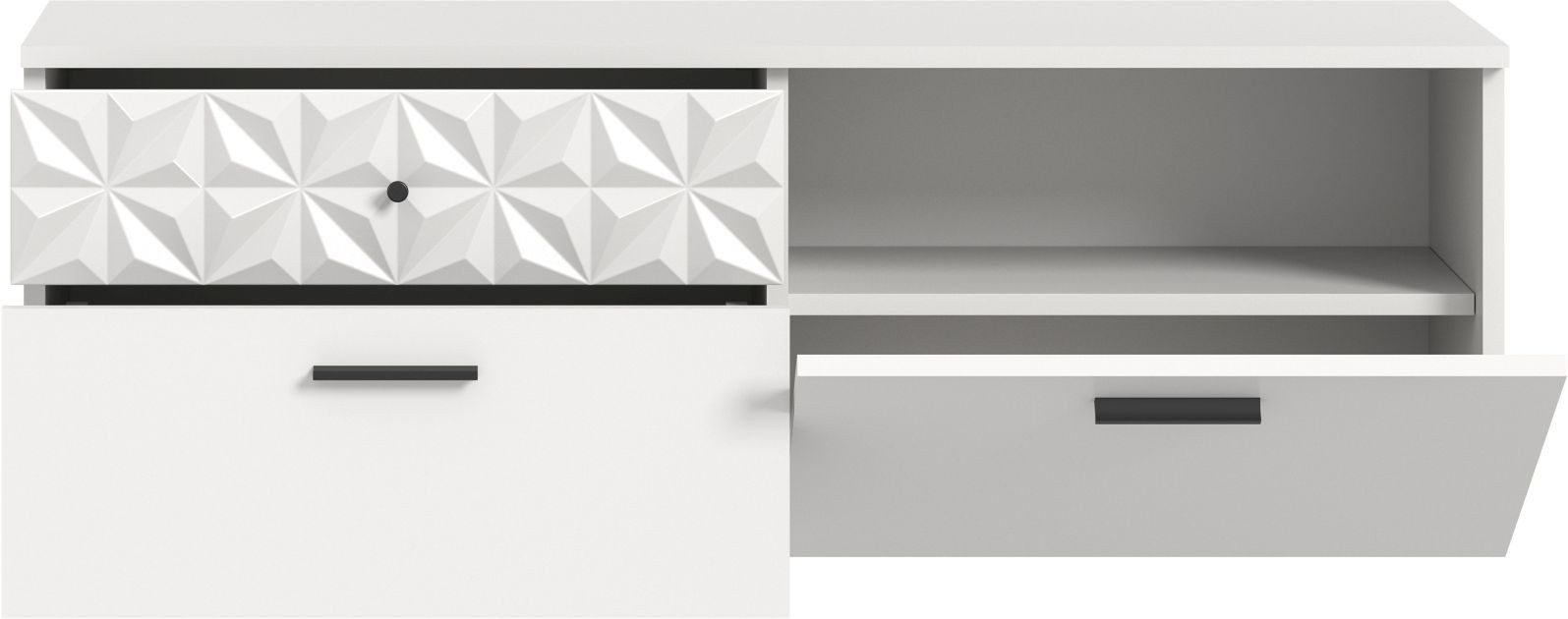 xonox.home Schuhschrank Weiß Melamin 110,2x38x35 cm
