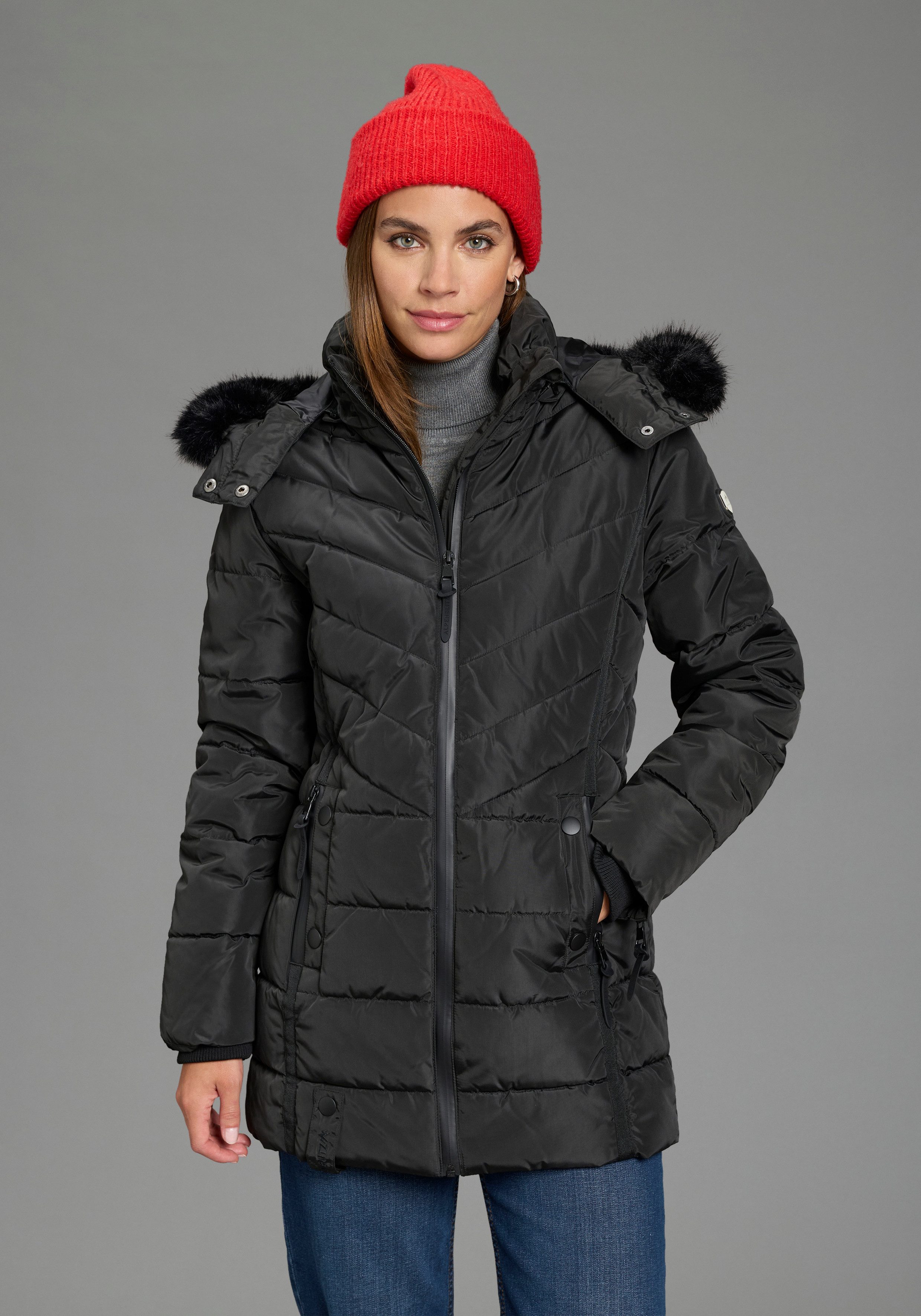 ALPENBLITZ Winterjacke Pistenglück leichtes Webmaterial, sportlicher Stil, figurumspielender Schnitt