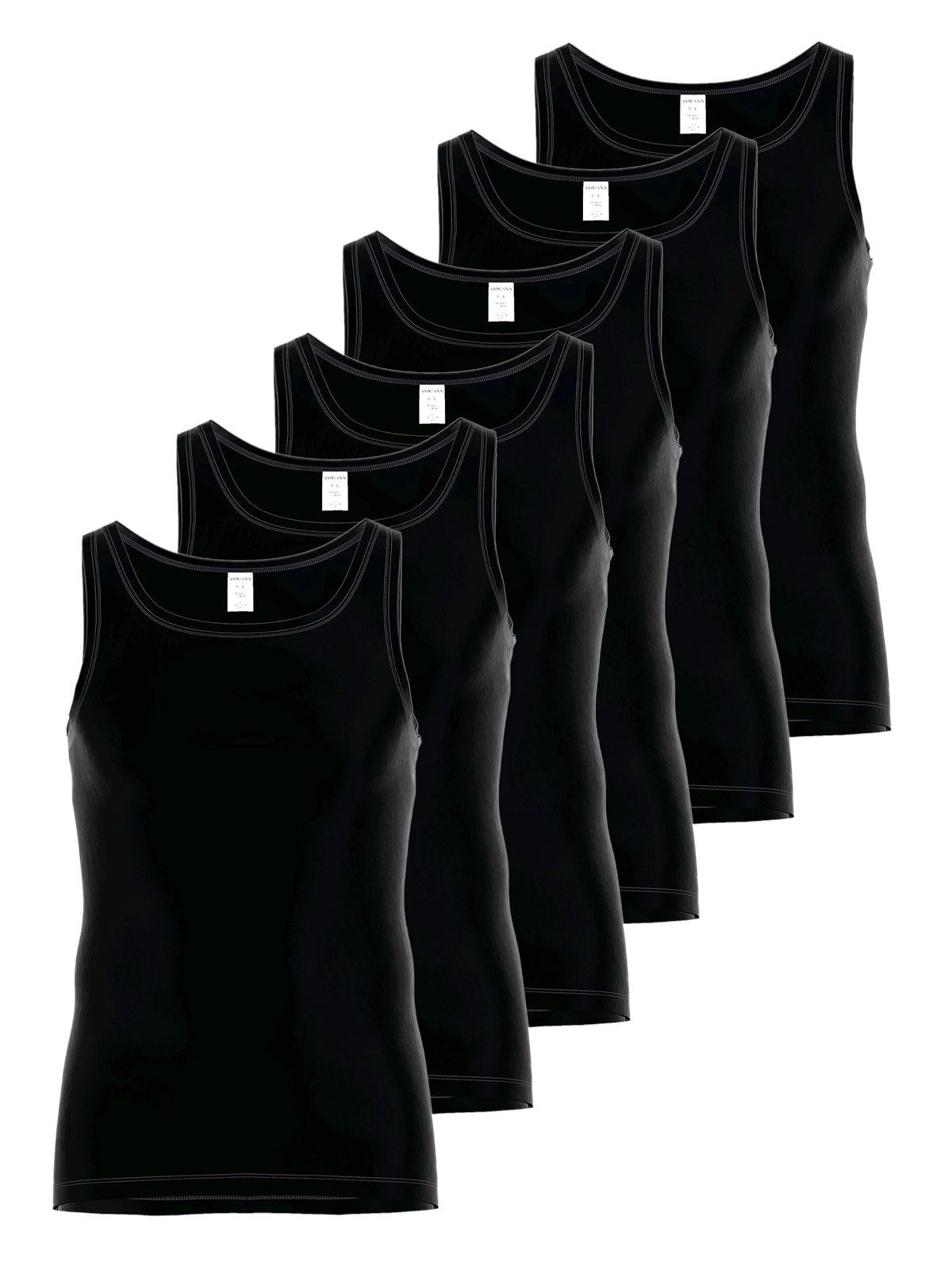 Ammann Achselhemd 6er Pack Unterhemd Day Classic / Feinripp Premium (Spar-Set, 6-St) -