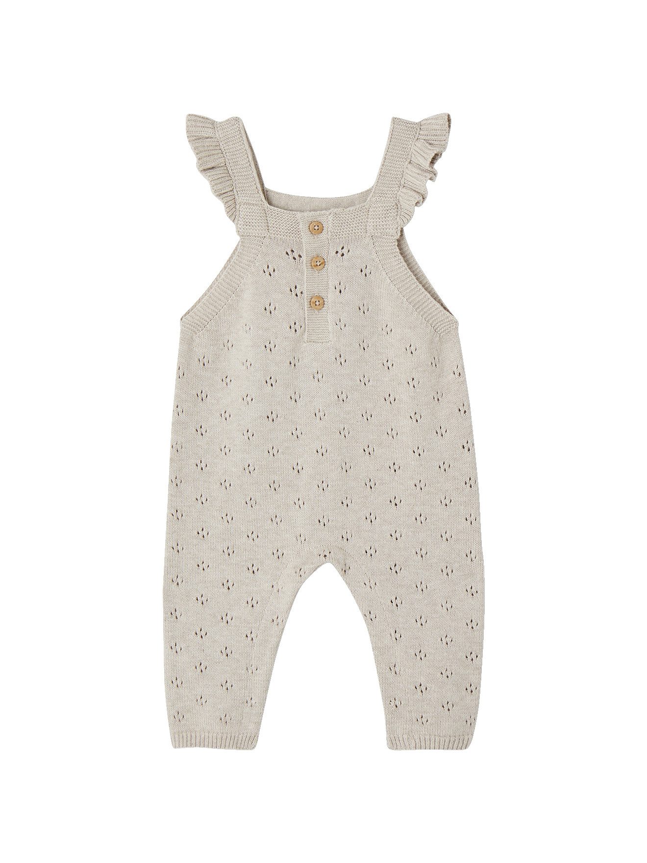 Jumpsuit Baby Strick-Latzhose mit Volantträgern