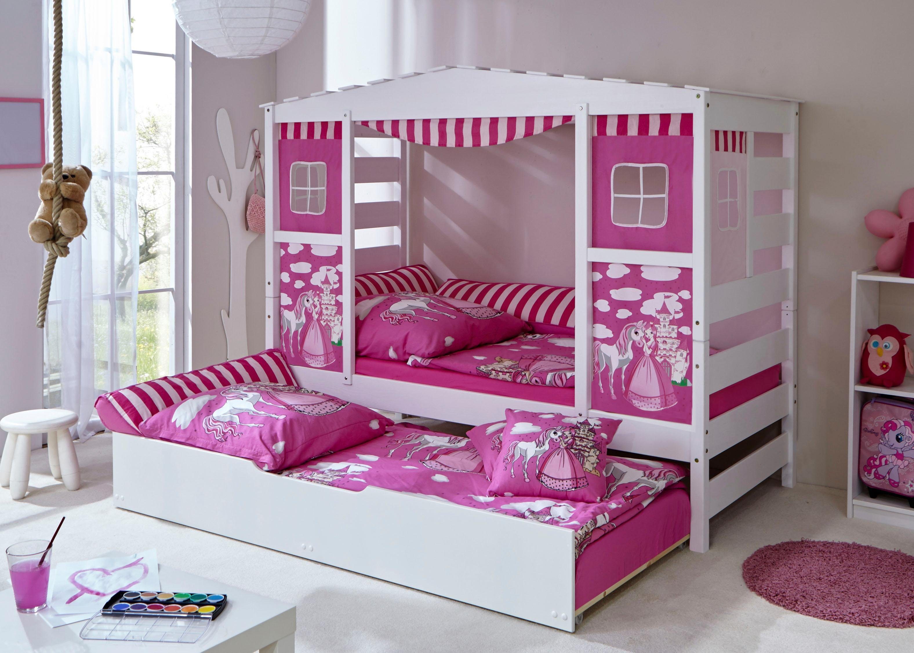 Ticaa Hausbett Lio, Hausbett, inkl. Zusatzbett und Rollrost